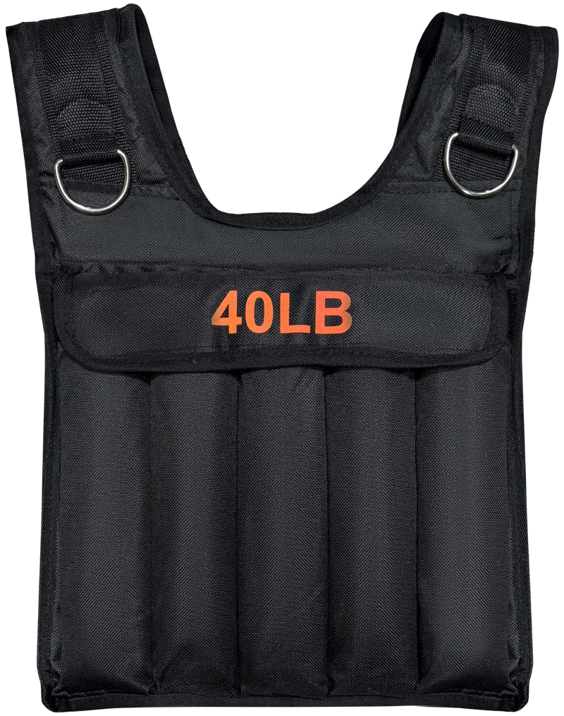 French Fitness - Adjustable Weighted Vest, 40 lbs (New) - Front View