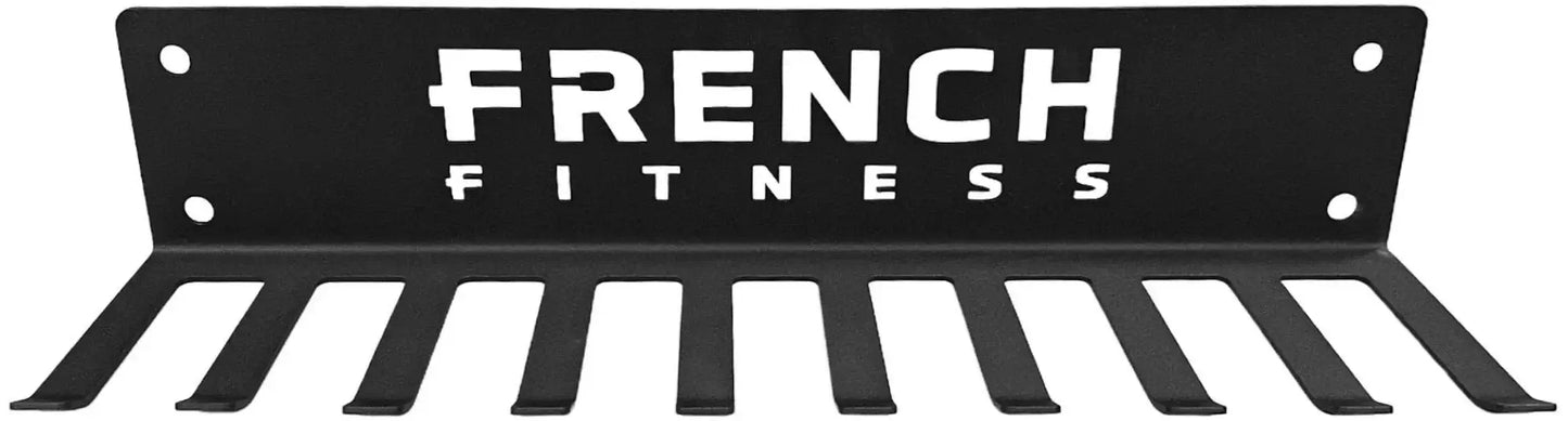 French Fitness - Belt & Band Hanger Wall Mounted Rack (New) - Front View