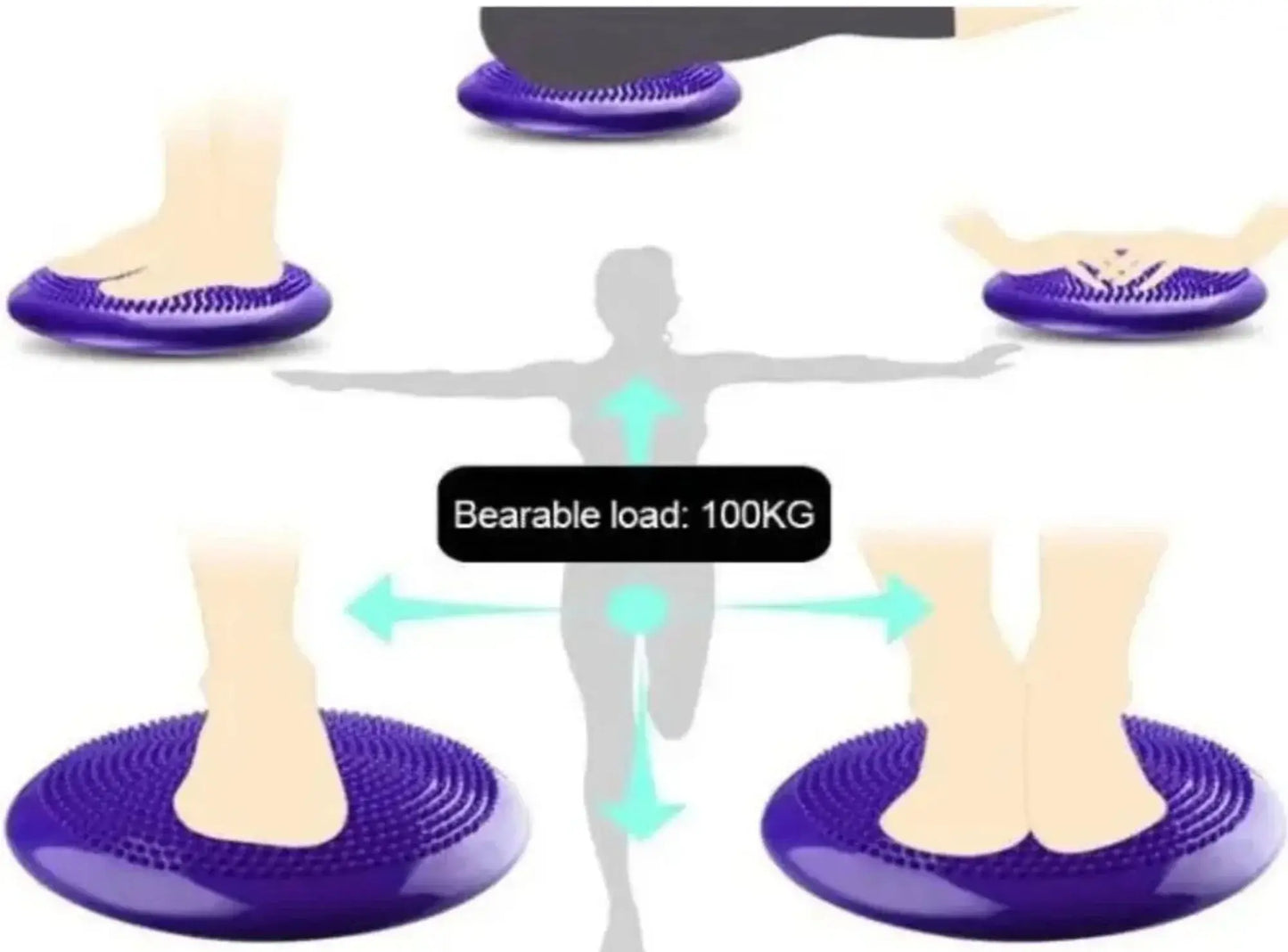 French Fitness 33cm Balance Cushion / Stability Disc (New) - Side View