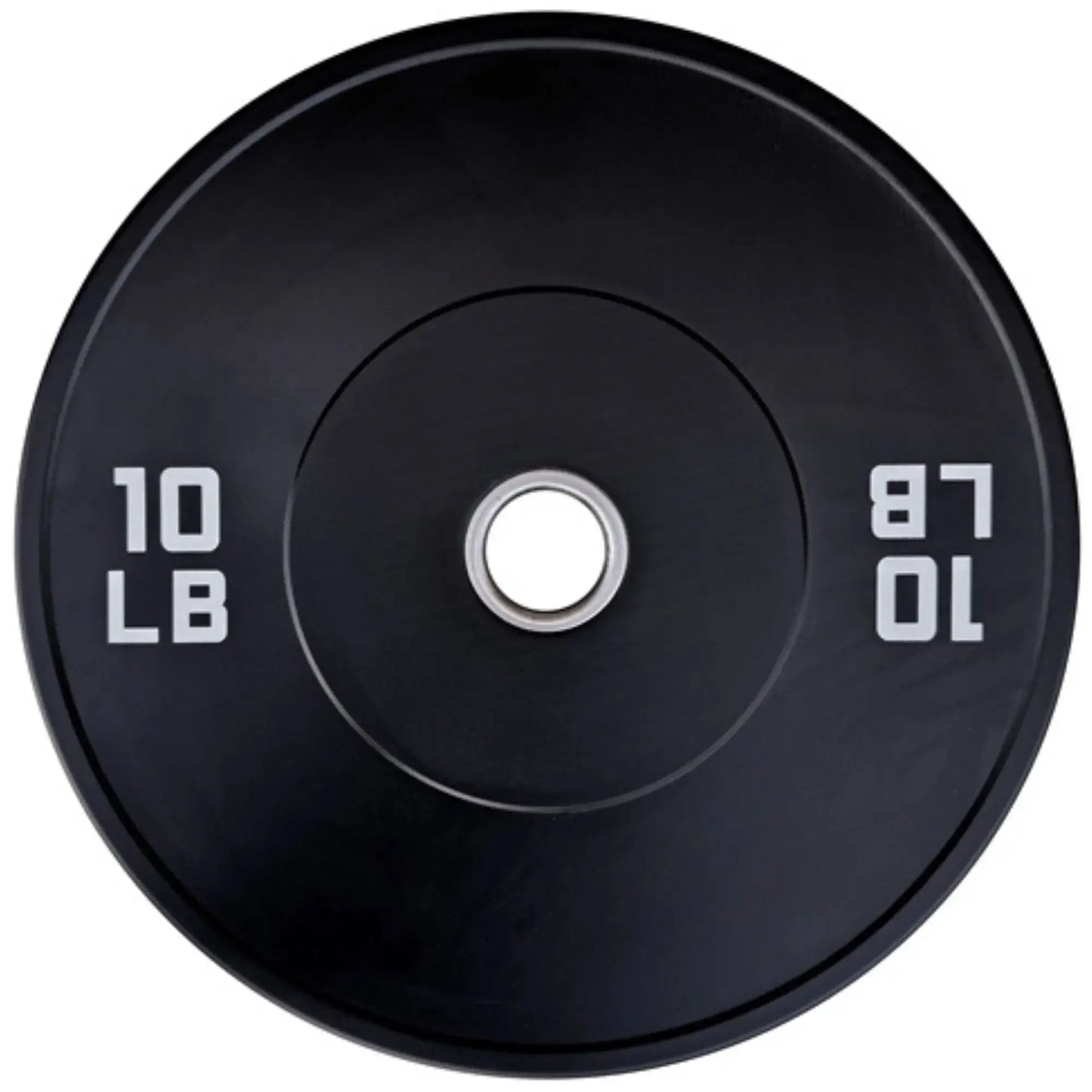 French Fitness Olympic Black Bumper Plate 10 lbs - Blank (New) Image 2