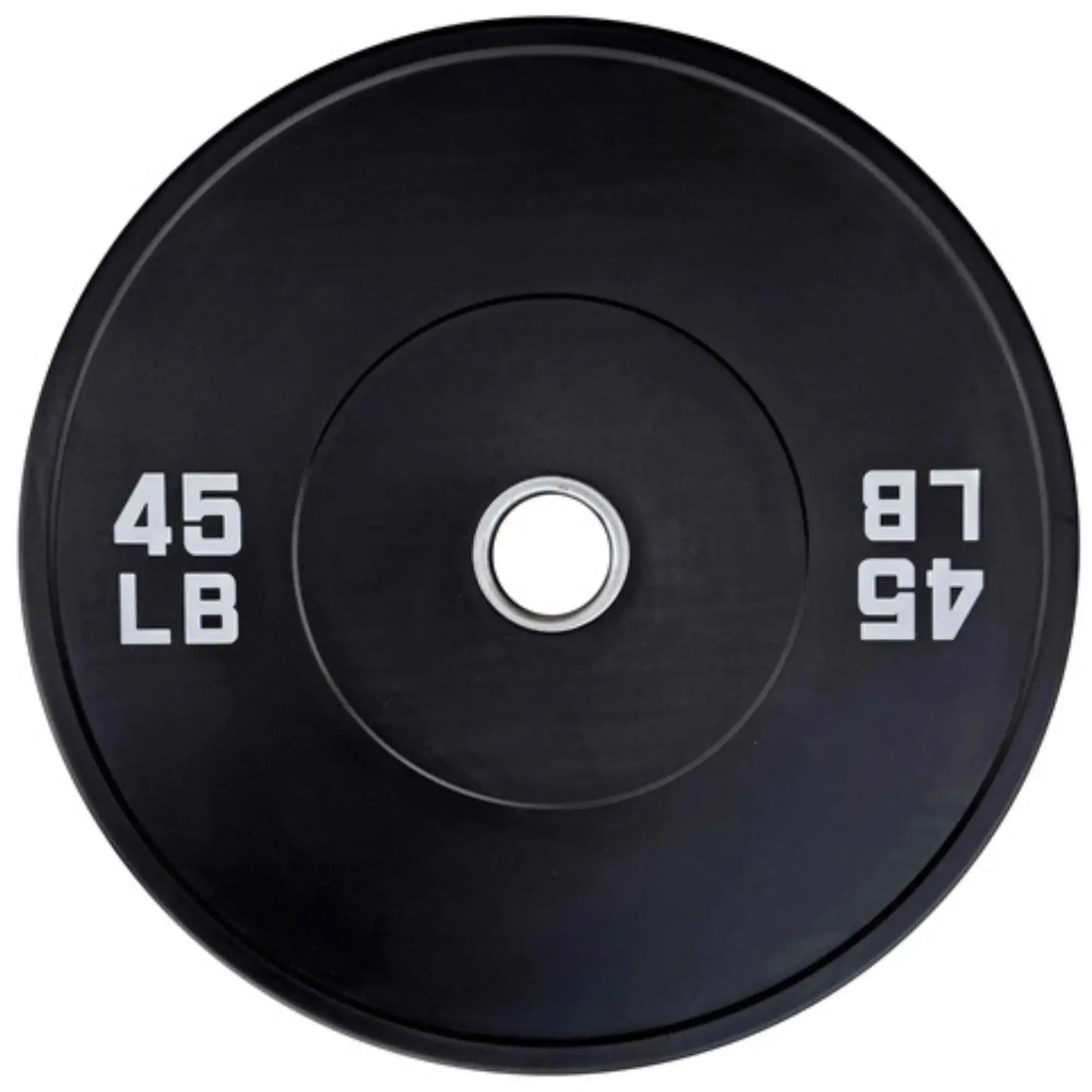 French Fitness Olympic Black Bumper Plate Set 230 lbs - Blank (New) Image 5