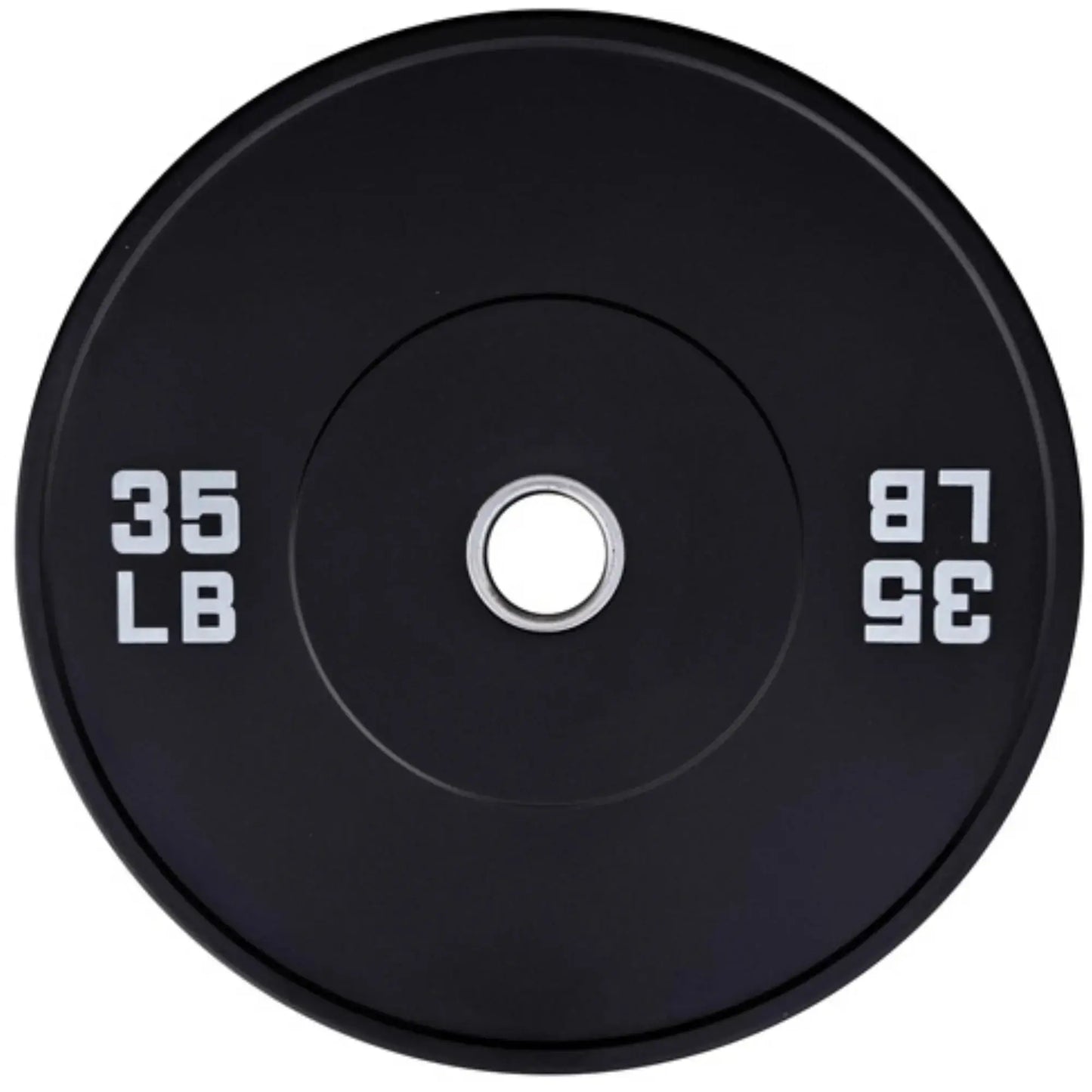 French Fitness Olympic Black Bumper Plate Set 260 lbs - Blank (New) Image 5