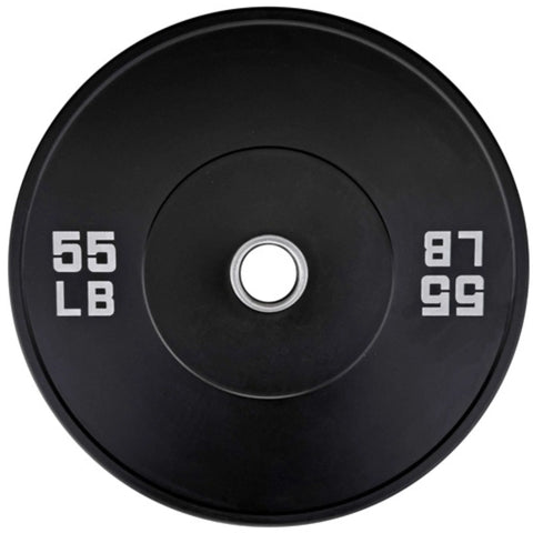 French Fitness Olympic Black Bumper Plate Set 320 lbs - Blank (New)