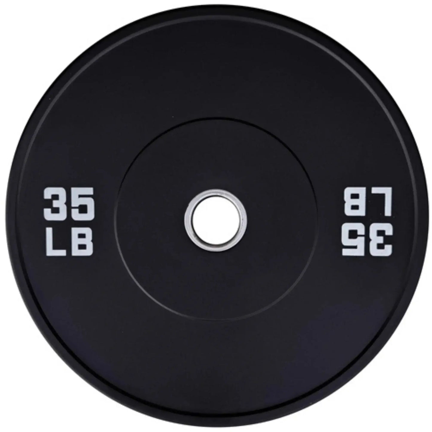 French Fitness Olympic Black Bumper Plate Set 370 lbs - Blank (New) Image 5