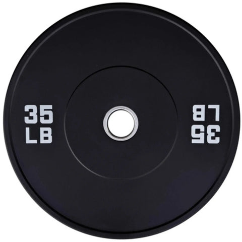 French Fitness Olympic Black Bumper Plate Set 370 lbs - Blank (New) Image 5