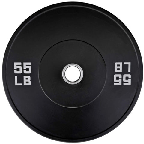 French Fitness Olympic Black Bumper Plate Set 680 lbs - Blank (New)