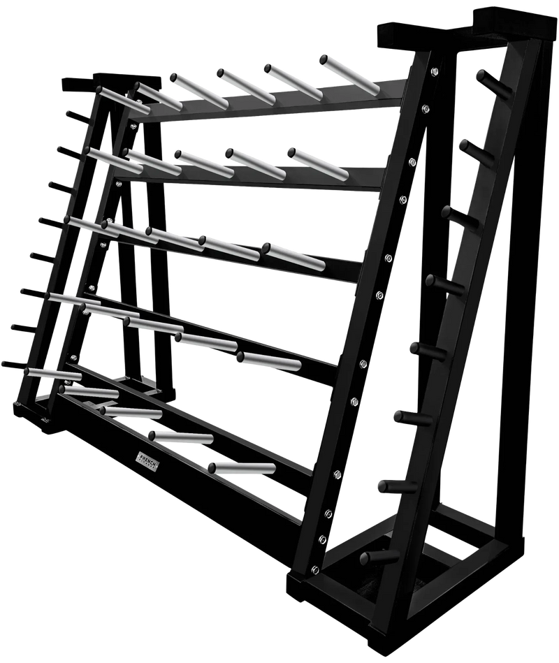 French Fitness Aerobic Bar & Plate Rack - Fits 20 Sets (New)