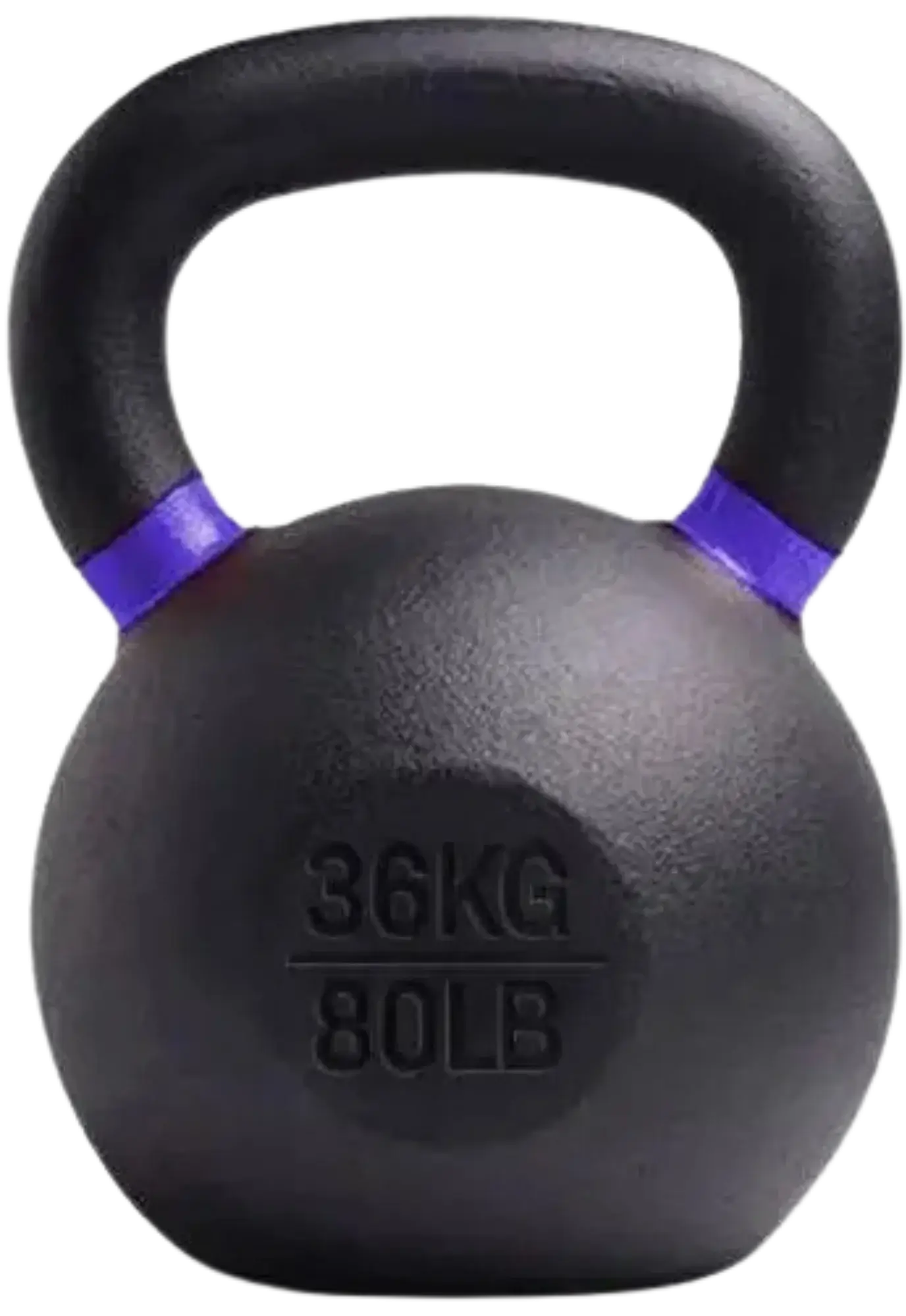 French Fitness - Cast Iron Kettlebell 80 lbs (New) - Front View