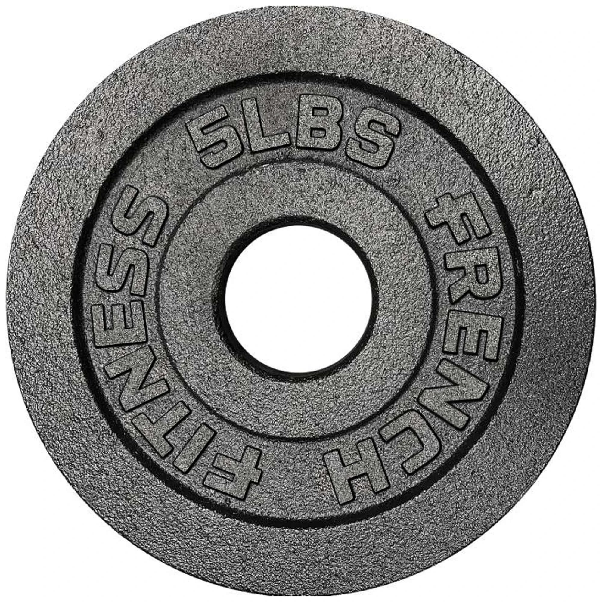 French Fitness - Cast Iron Olympic Weight Plate V1 Set 190 lbs (New) - Side View