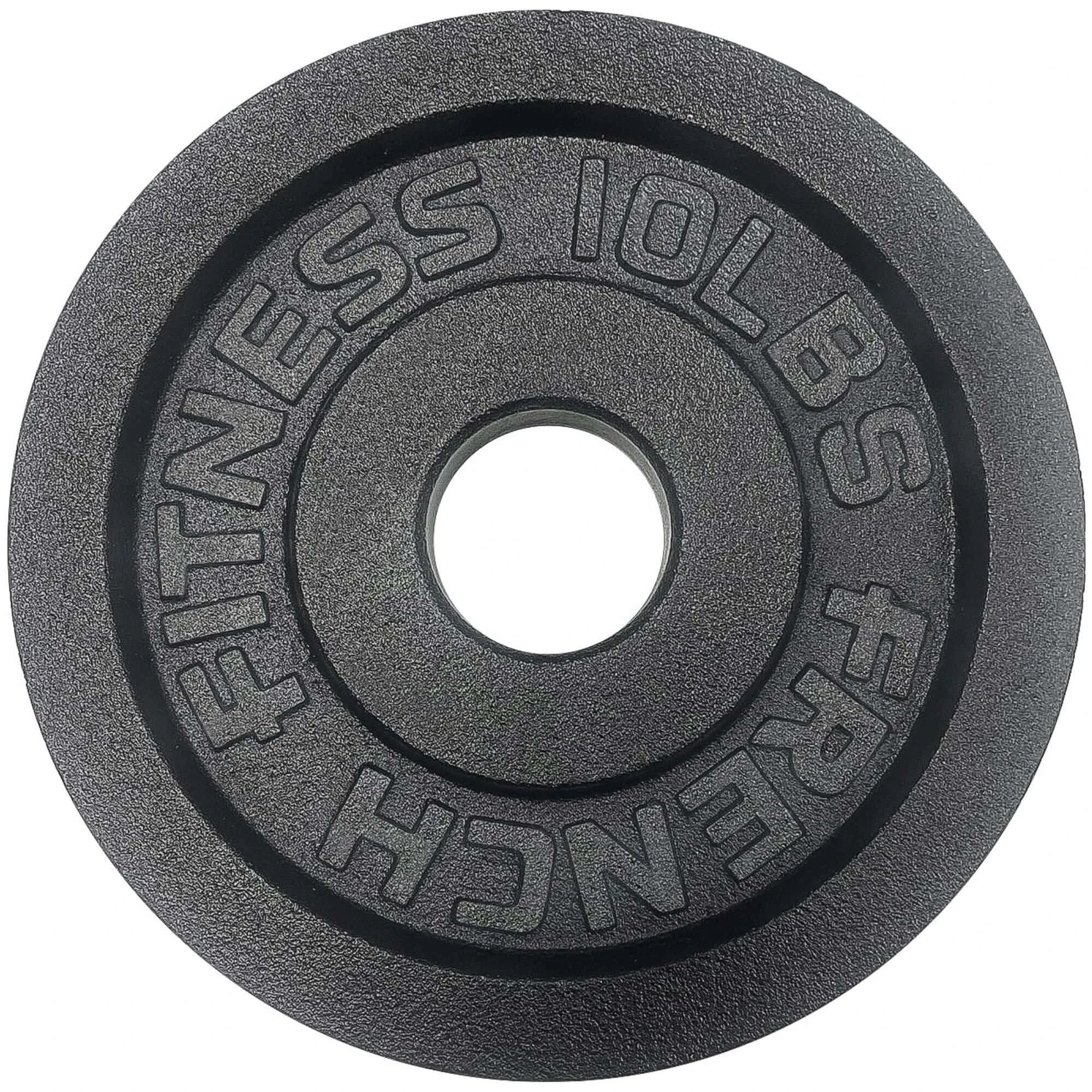 French Fitness - Cast Iron Olympic Weight Plate V1 Set 190 lbs (New) - Side View