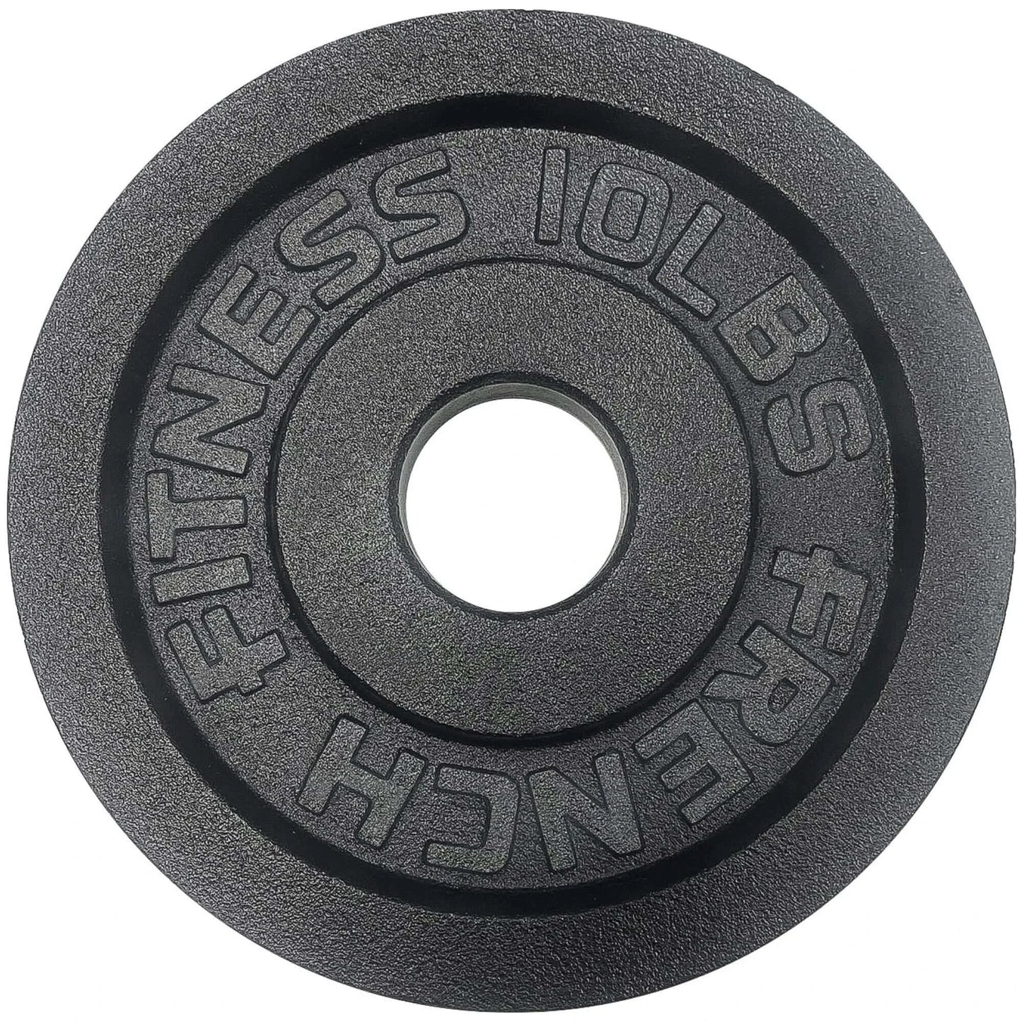 French Fitness - Cast Iron Olympic Weight Plate V1 Set 190 lbs (New) - Side View
