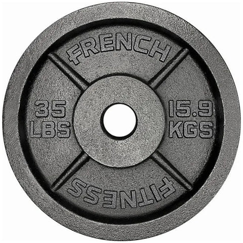 French Fitness Cast Iron Olympic Weight Plate V1 Set 260 lbs (New)