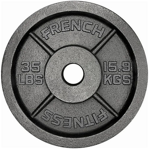French Fitness Cast Iron Olympic Weight Plate V1 Set 350 lbs (New)