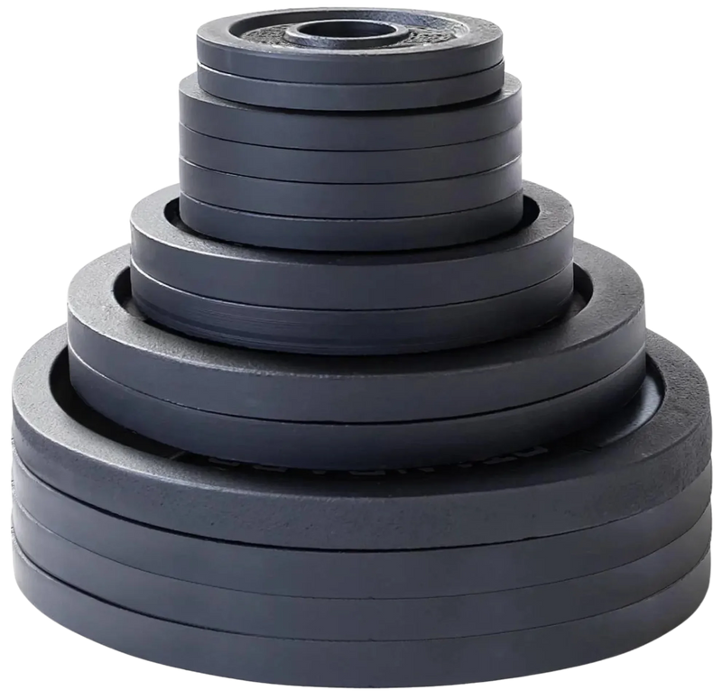 French Fitness Cast Iron Olympic Weight Plate V1 Set 350 lbs (New)