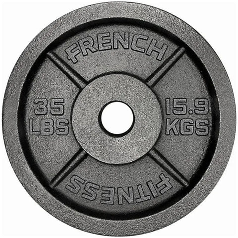 French Fitness Cast Iron Olympic Weight Plate V1 Set 450 lbs (New)