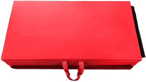 French Fitness 8' x 6' x 2" Crash Mats - 3-Fold 4-Section Folding Gymnastics Mat (New)