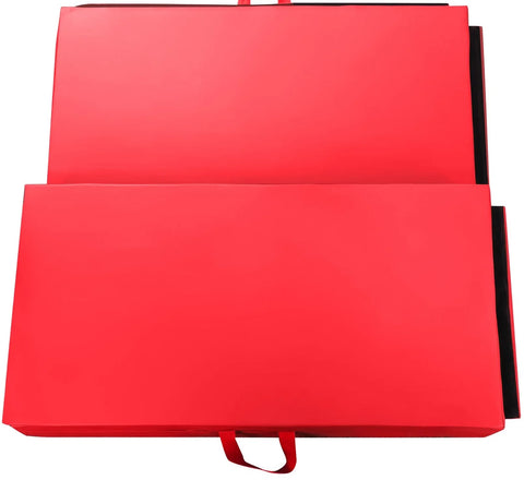 French Fitness 8' x 6' x 2" Crash Mats - 3-Fold 4-Section Folding Gymnastics Mat (New)