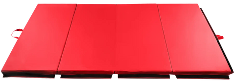 French Fitness - 8' x 6' x 2" Crash Mats - 3-Fold 4-Section Folding Gymnastics Mat (New) - Front View