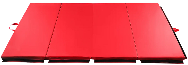 French Fitness - 8' x 6' x 2" Crash Mats - 3-Fold 4-Section Folding Gymnastics Mat (New) - Front View