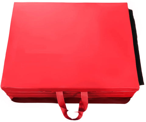 French Fitness 8' x 4' x 2" Crash Mats - 3-Fold 4-Section Folding Gymnastics Mat (New)