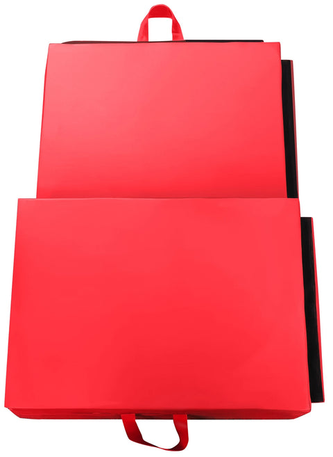 French Fitness 8' x 4' x 2" Crash Mats - 3-Fold 4-Section Folding Gymnastics Mat (New)