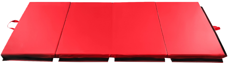 French Fitness 8' x 4' x 2" Crash Mats - 3-Fold 4-Section Folding Gymnastics Mat (New)