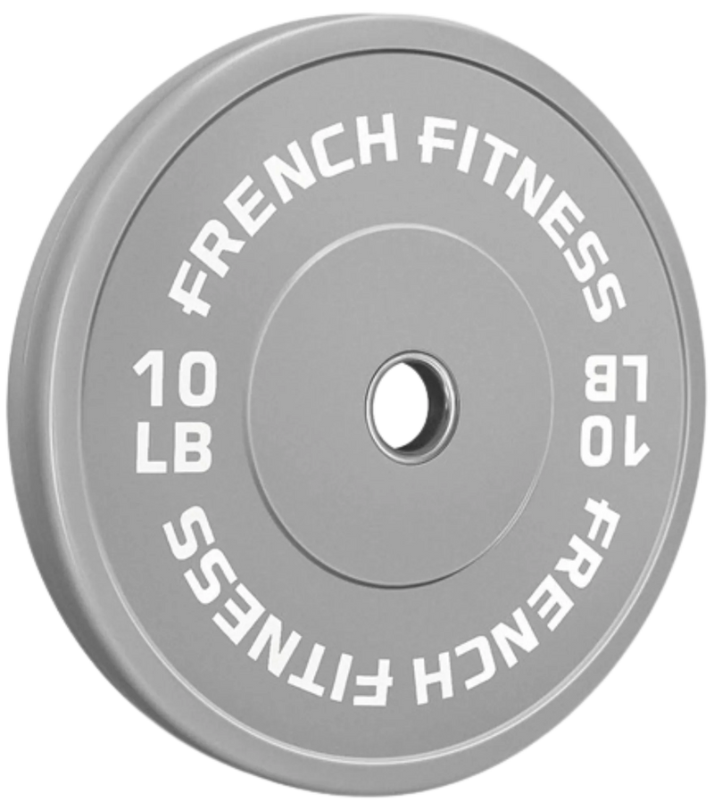 French Fitness Olympic Colored Bumper Plate 10 lbs (New)
