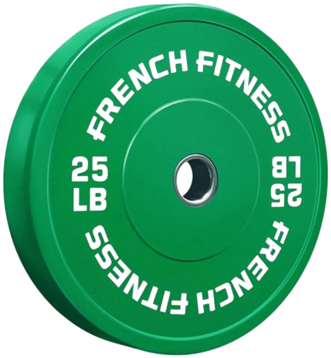 French Fitness Olympic Colored Bumper Plate 25 lbs (New) Image