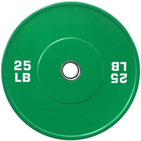 French Fitness Olympic Colored Bumper Plate 25 lbs - Blank (New) Image 2