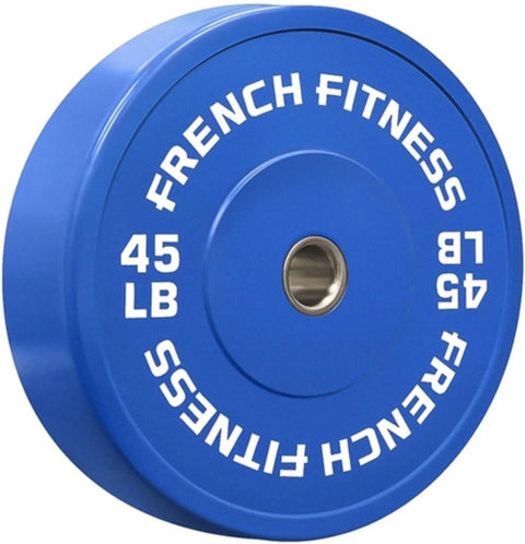 French Fitness Olympic Colored Bumper Plate Set 260 lbs (New)