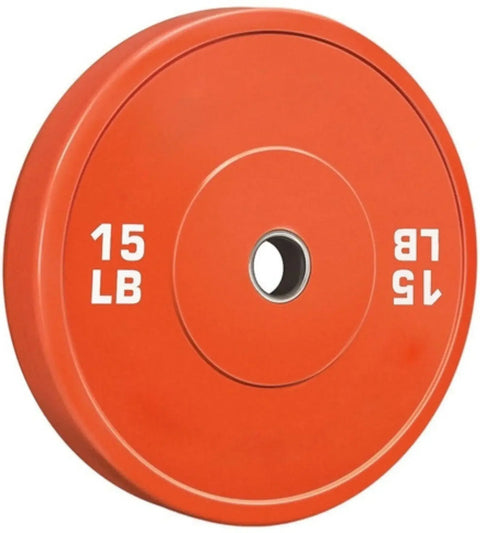 French Fitness Olympic Colored Bumper Plate Set 260 lbs - Blank (New) Image 3
