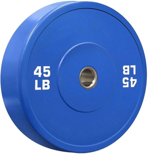 French Fitness Olympic Colored Bumper Plate Set 340 lbs - Blank (New)