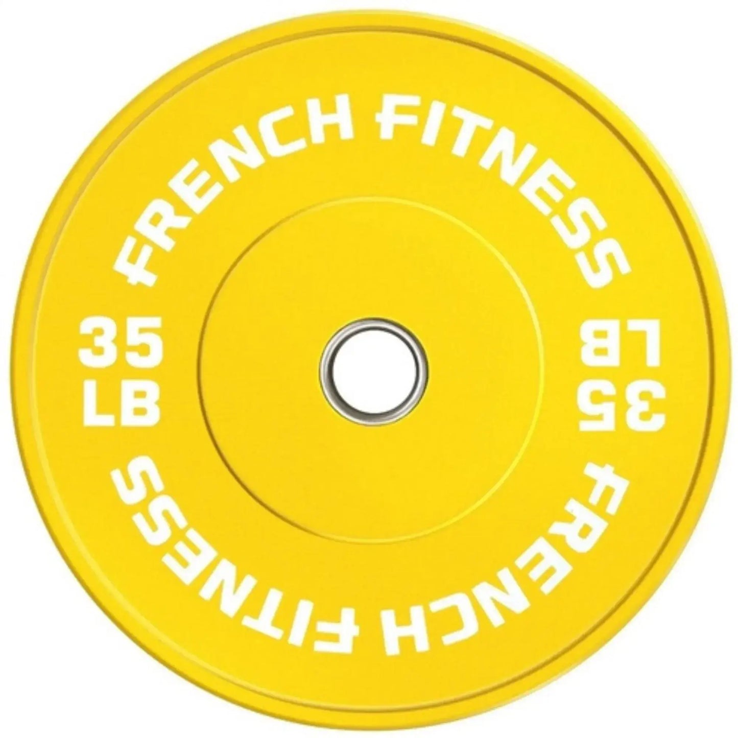 French Fitness Olympic Colored Bumper Plate 35 lbs (New) Image 2