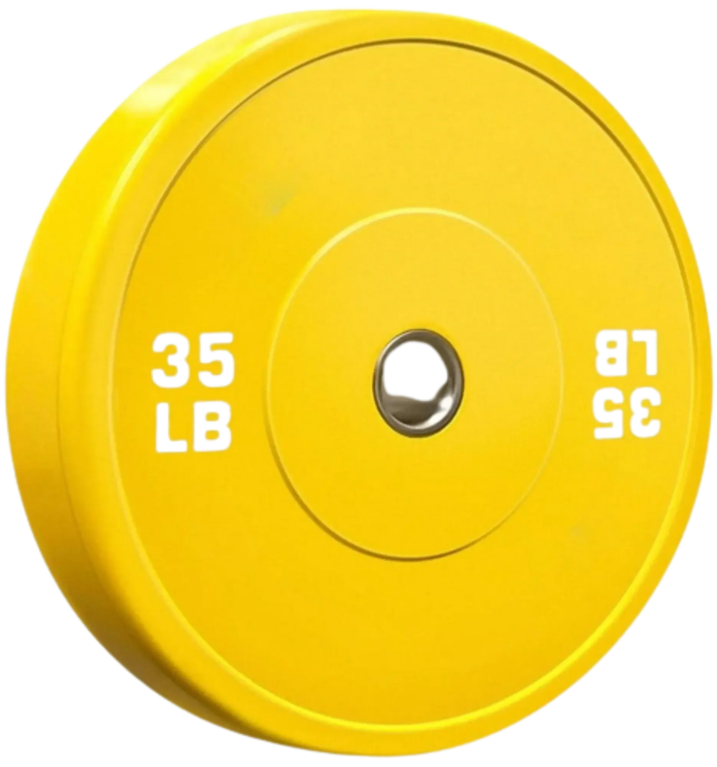 French Fitness Olympic Colored Bumper Plate 35 lbs - Blank (New) Image