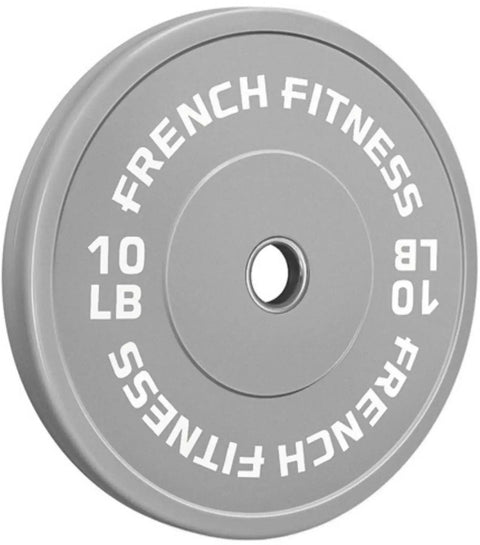 French Fitness Olympic Colored Bumper Plate Set 370 lbs (New) Image 2
