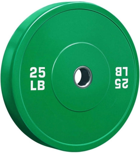French Fitness Olympic Colored Bumper Plate Set 370 lbs - Blank (New)