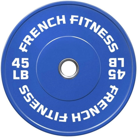 French Fitness Olympic Colored Bumper Plate 45 lbs (New)
