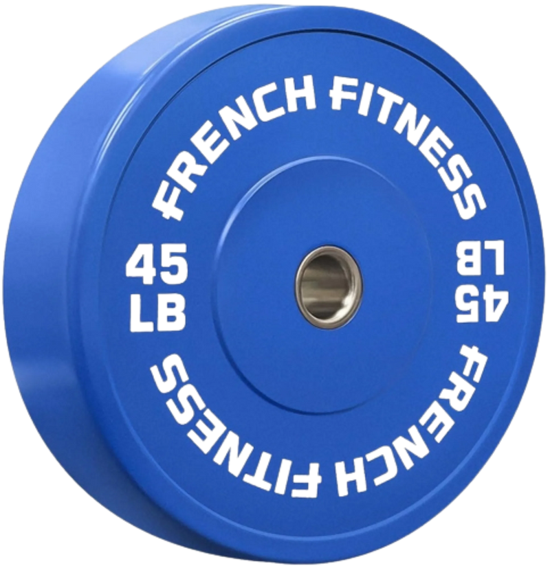 French Fitness Olympic Colored Bumper Plate 45 lbs (New)