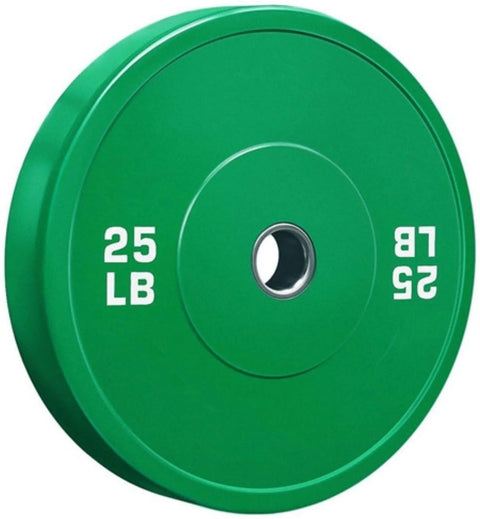French Fitness Olympic Colored Bumper Plate Set 680 lbs - Blank (New)