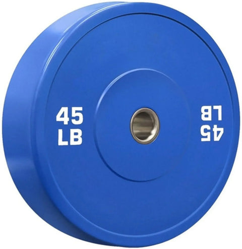 French Fitness Olympic Colored Bumper Plate Set 680 lbs - Blank (New) Image 5