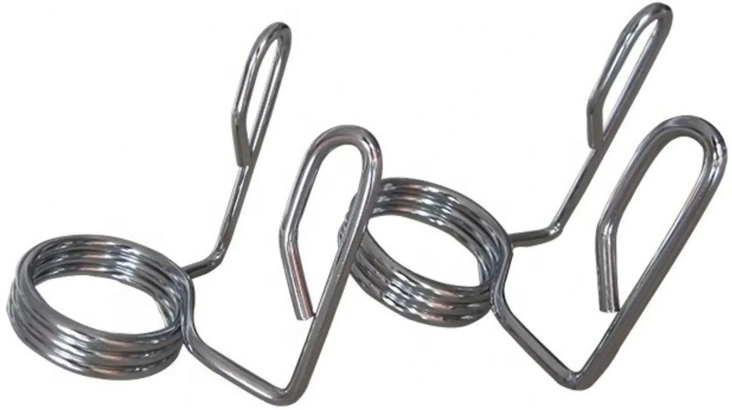 French Fitness Colored Rubber Grip Weight Plate Set w/7 ft Olympic Bar 235 lbs (New) Image 4