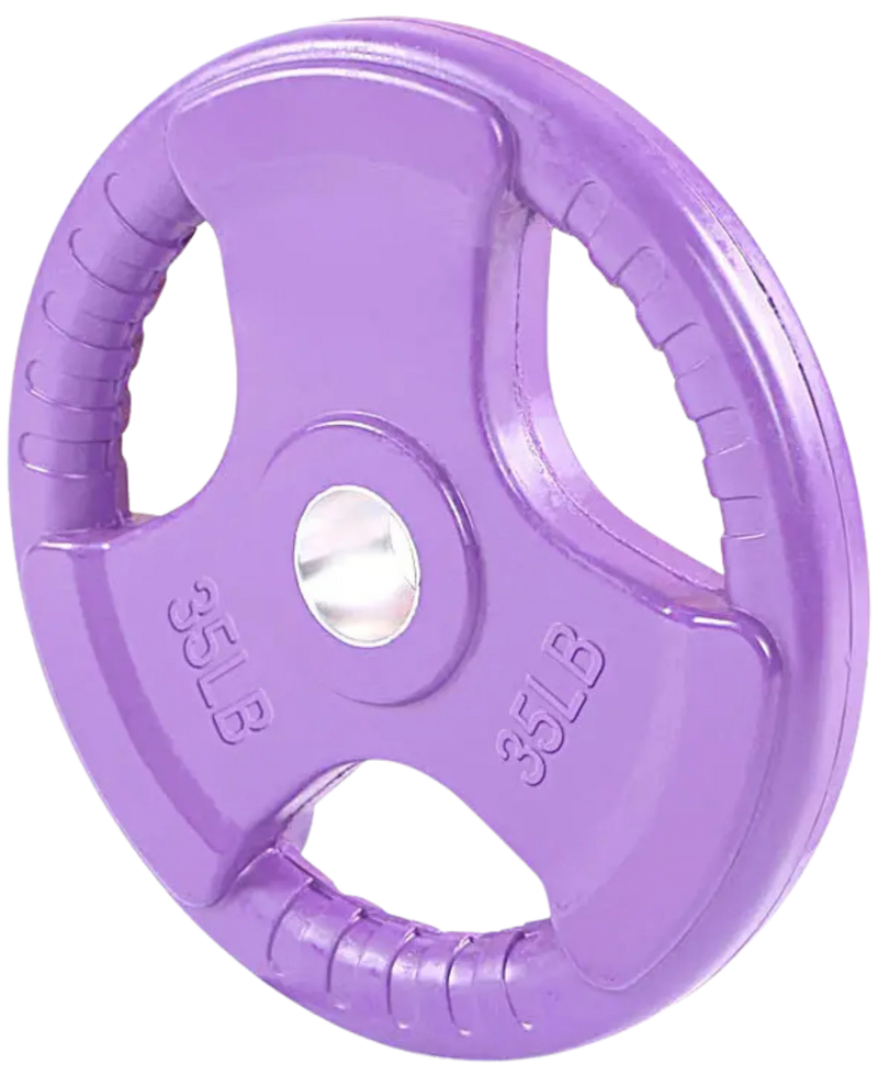 French Fitness Colored Rubber Grip Olympic Plate 35 lbs (New)