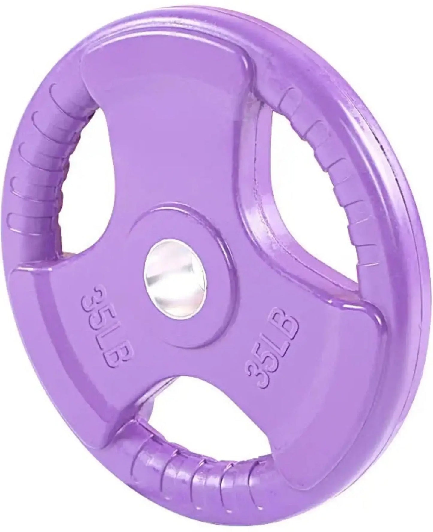 French Fitness Colored Rubber Grip Olympic Plate Set 450 lbs (New) Image 6