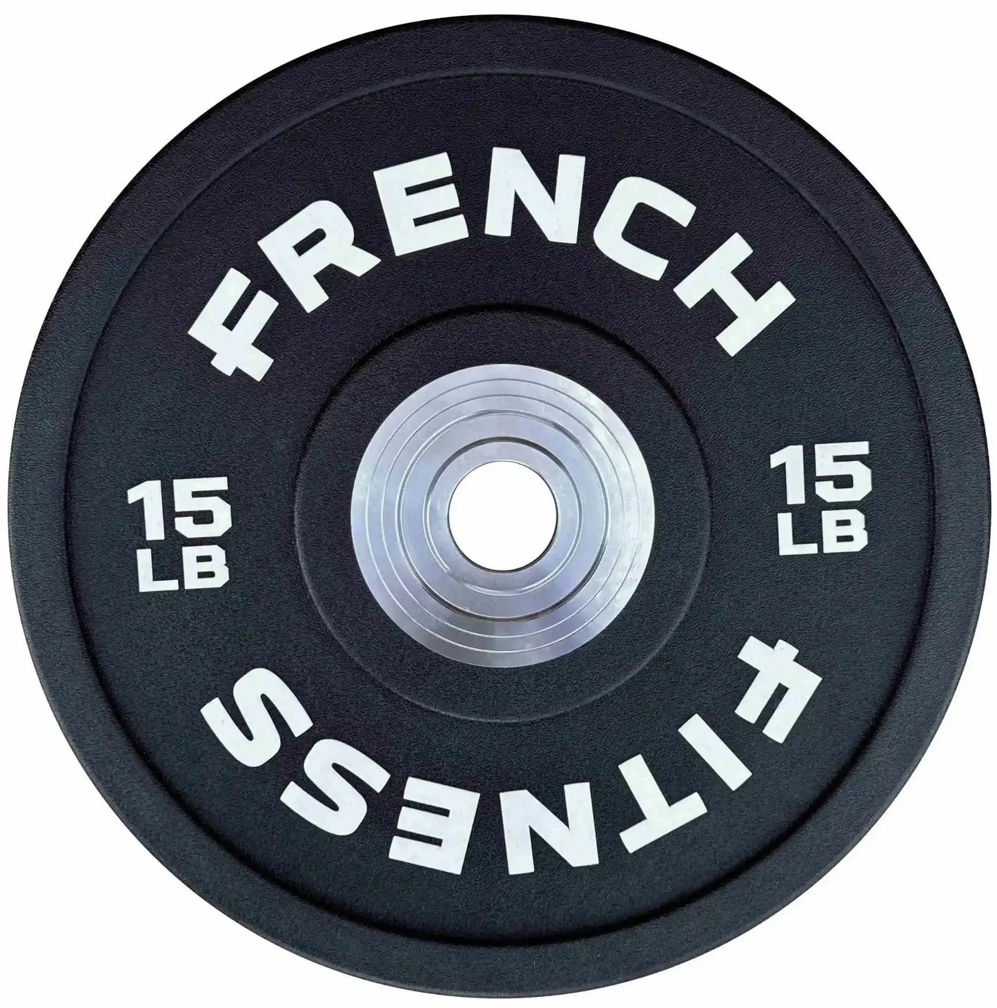 French Fitness Competition Urethane Bumper Plate 15 lb Black (New) Image 2