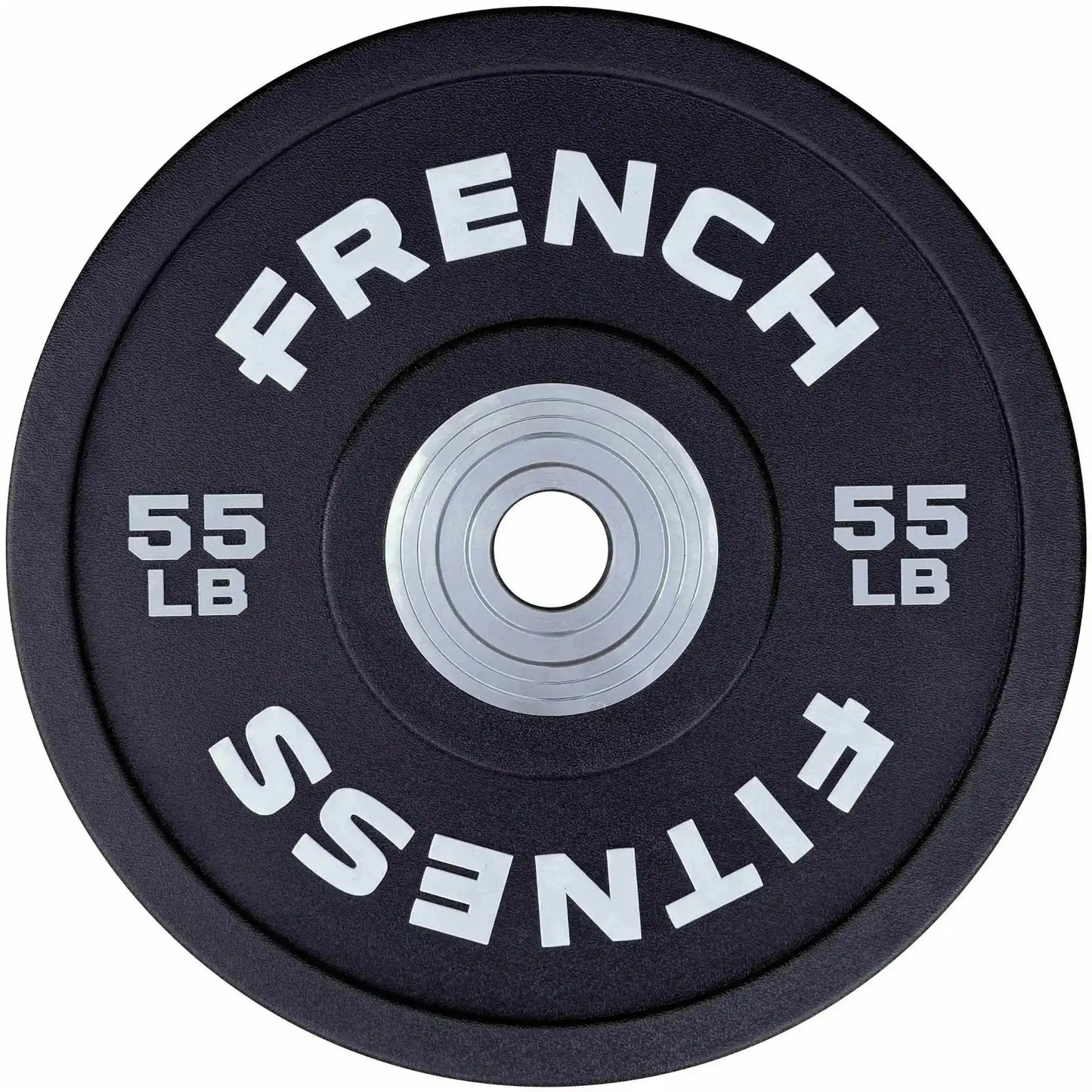 French Fitness Competition Urethane Bumper Plate Set 320 lb Black (New) Image 5