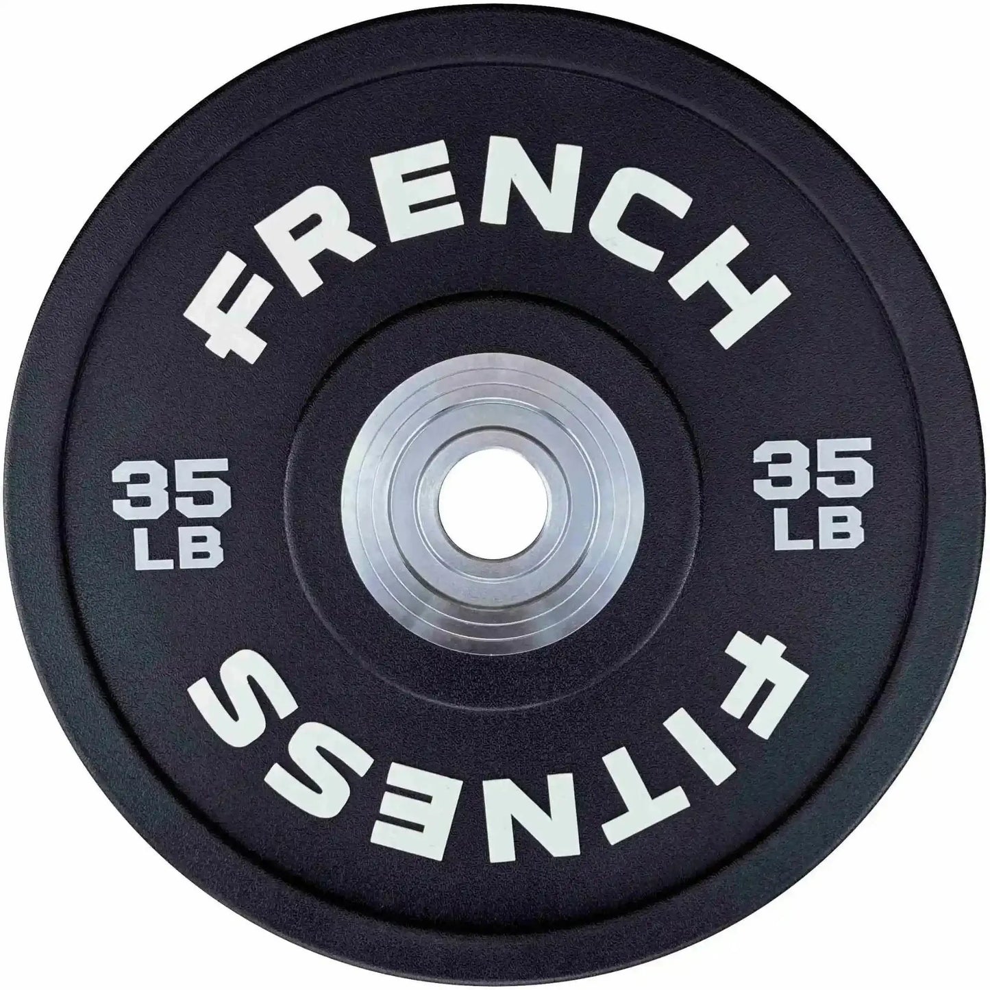 French Fitness Competition Urethane Bumper Plate 35 lb Black (New) Image 2