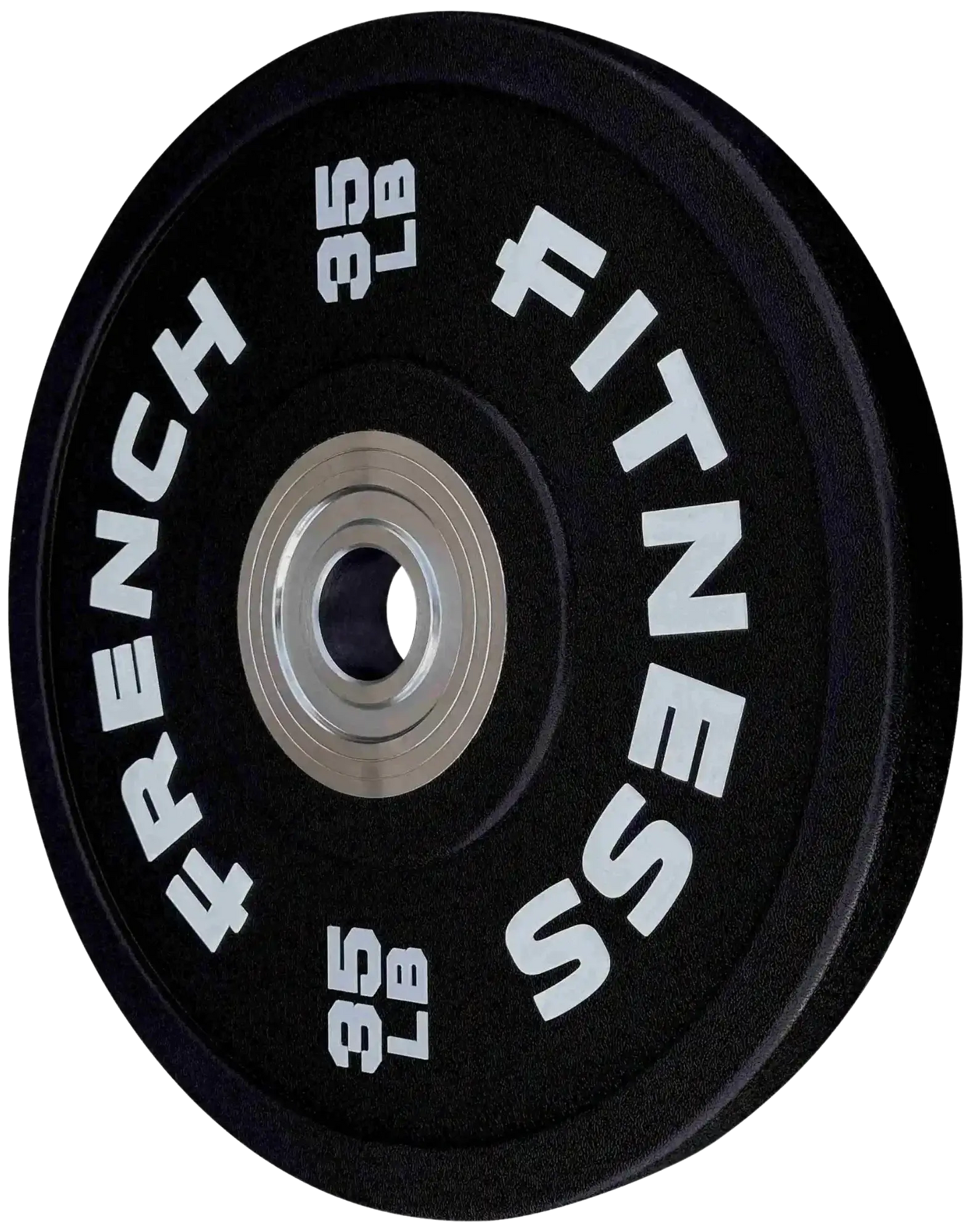 French Fitness Competition Urethane Bumper Plate 35 lb Black (New) Image