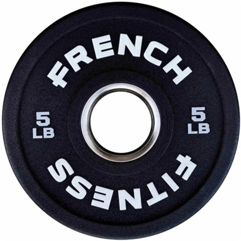 French Fitness Competition Urethane Bumper Plate Set 350 lb Black (New) Image 2