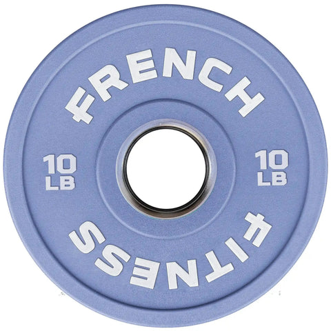 French Fitness Competition Urethane Bumper Plate 10 lb Colored (Grey) (New)
