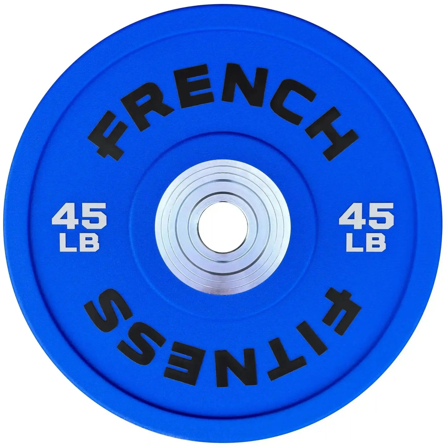 French Fitness Competition Urethane Bumper Plate 45 lb Colored (Blue) (New) Image 2